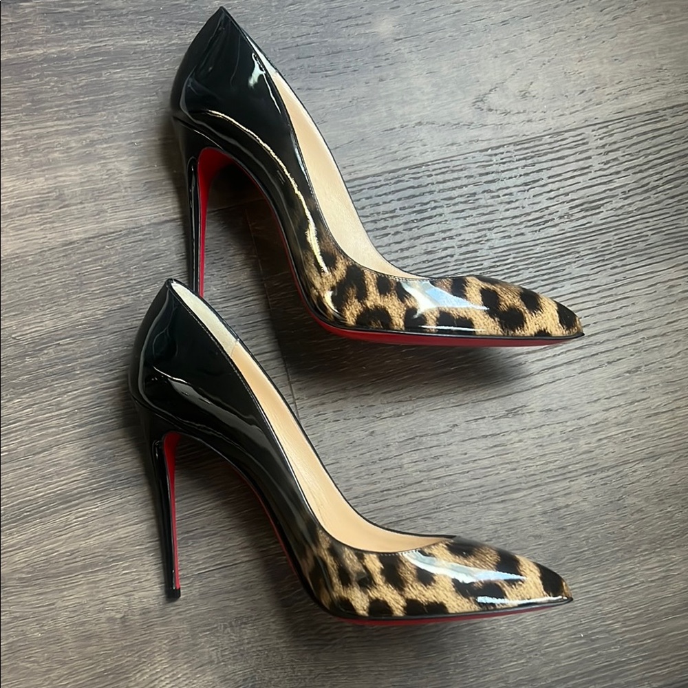 Christian Louboutin Leopard Print and Black heels